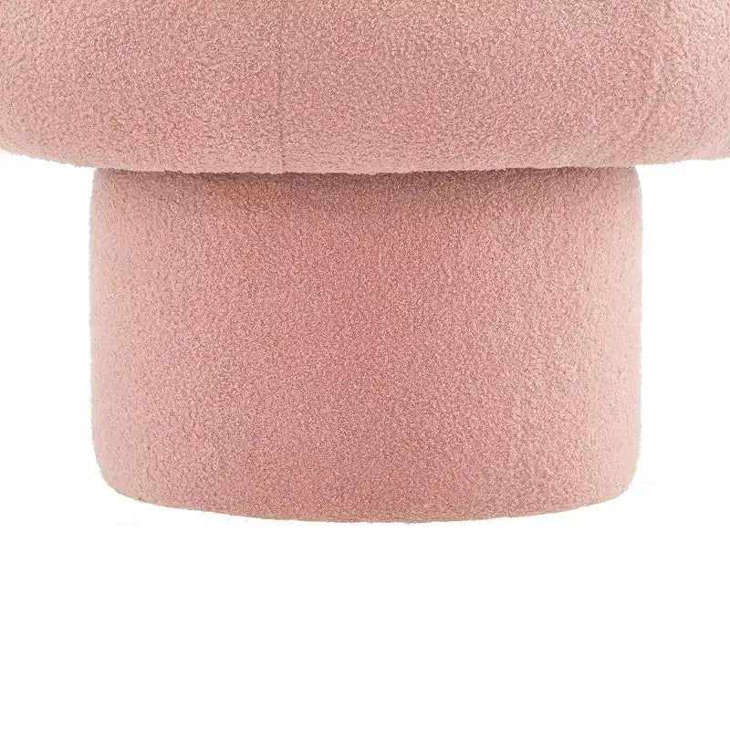 Poltrona Girevole Girevole a Botte a 360 Gradi con Rivestimento in Pile Teddy