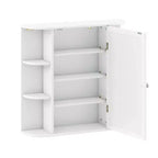 Mobiletto per medicinali da bagno multiuso a superficie di parete con specchio Grigio/Bianco/Nero/Marrone