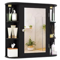 Costway Multipurpose Wall Surface Bathroom Storage Medicine Cabinet Mirror Gray/White/Black/Brown