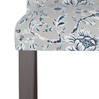 Sedia da pranzo imbottita Camel Back | Schienale alto in cotone e legno di Hevea