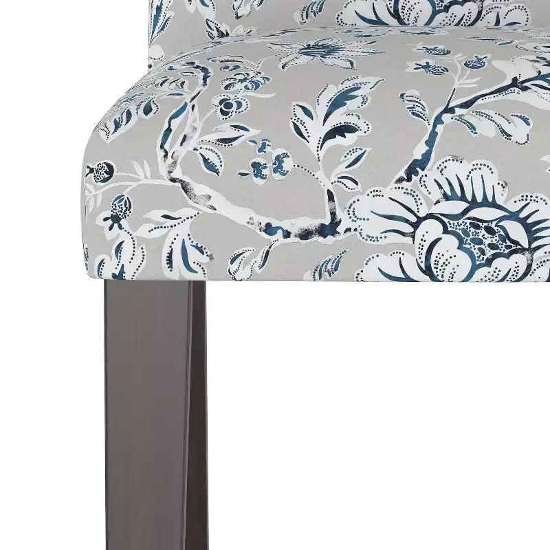 Sedia da pranzo imbottita Camel Back | Schienale alto in cotone e legno di Hevea