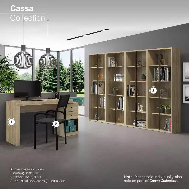 Scrivania espandibile da ufficio con cassettiera portadocumenti | MDF larghezza 119 cm