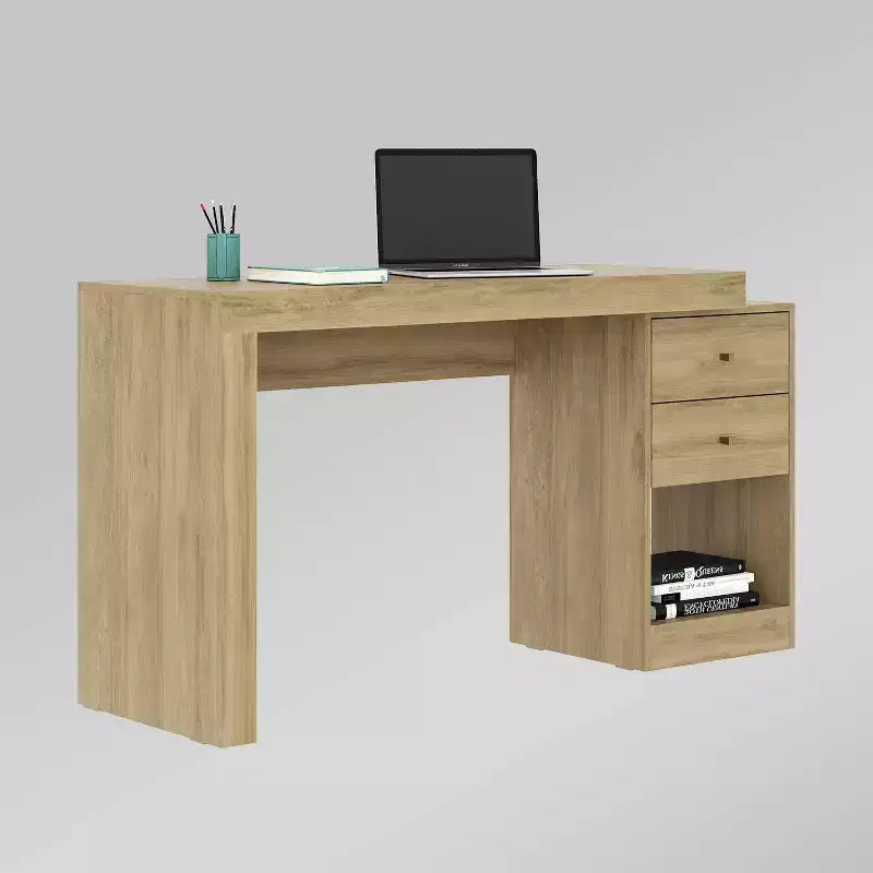 Scrivania espandibile da ufficio con cassettiera portadocumenti | MDF larghezza 119 cm