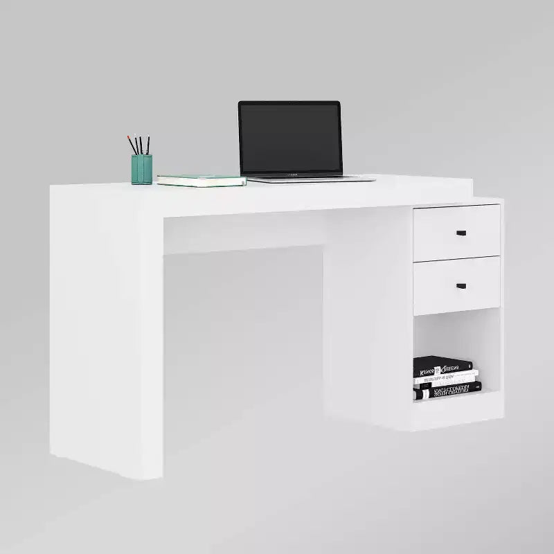 Scrivania espandibile da ufficio con cassettiera portadocumenti | MDF larghezza 119 cm