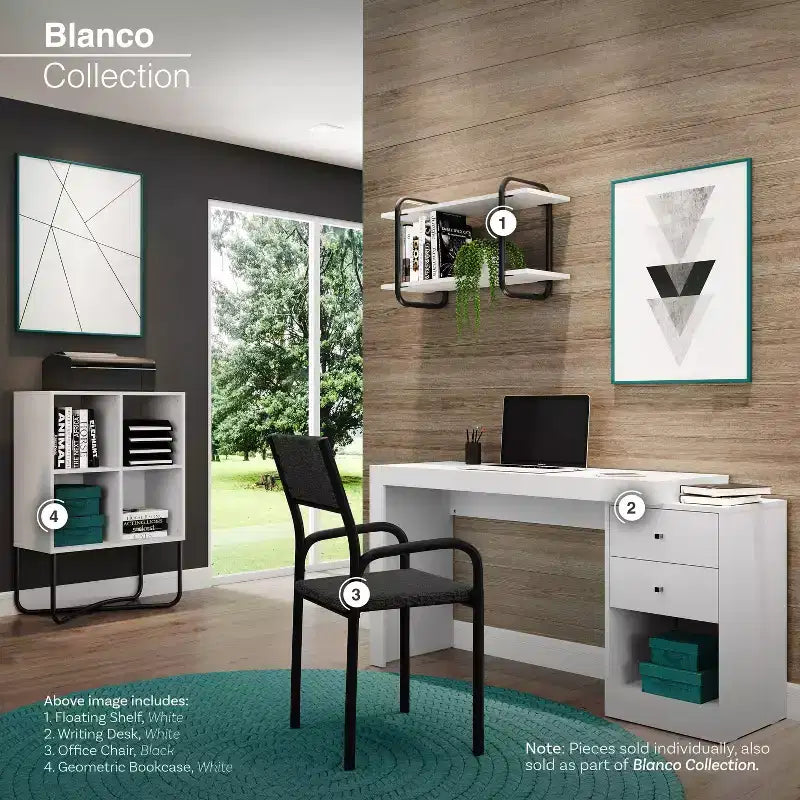 Scrivania espandibile da ufficio con cassettiera portadocumenti | MDF larghezza 119 cm
