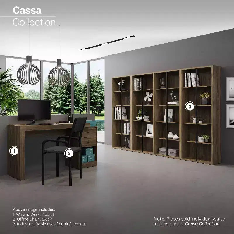 Scrivania espandibile da ufficio con cassettiera portadocumenti | MDF larghezza 119 cm